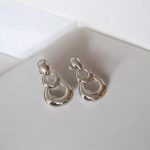 Pendientes color plata acero inoxidable gotas