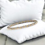 Pulsera 2 tonos acero inoxidable bolas 4 mm