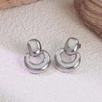 Pendientes color plata acero inoxidable gotas